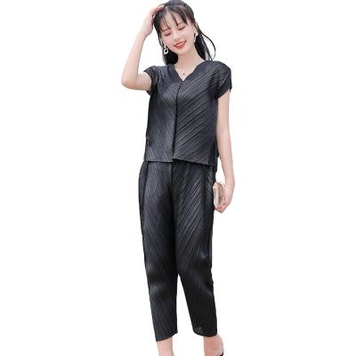 China Custom Summer Anti-Static Two Piece 2 Piece Sets Womens Clothing Tops And Pants For Women for sale