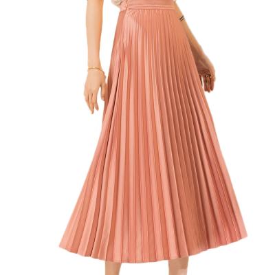 China Elegant Waist Long Maxi Pleated Skirts Women Plus Size Formal for sale