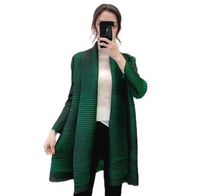 China Anti-shrink Pleats Satisfy Autumn Women Clothing Long Sleeve Sheer Color Women Cardigan for sale