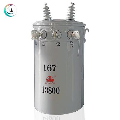 China 13.8KV 240V/480V 100KVA Single Phase Oil Immersed Power Distribution Transformer Pole Mounted Transformer for sale