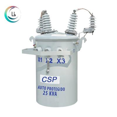 China Power Grade Oil Immersed Transformer167kVA 34.5KV 240/480V Single Phase Pole-Mounted Transformer for sale