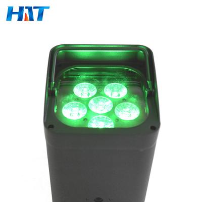 China Stage Light HAT Par Light 18watt APP Disco Light 6*18w UV Black Battery Operated lpar 6x Black Uplights for sale