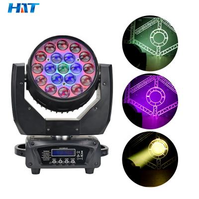 China Party.wedding.culb.bar.concert HAT 4in1 Stage RGBW LED Stage Lighting 19*15w Led Zoom Beam Light Theater Stage Disco Nightclub Moving Head Party washing for sale