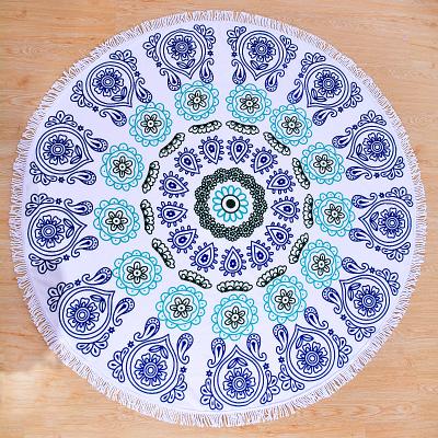 China 2021 summer viable good quality beach towel round round beach towel cotton beach towel for sale