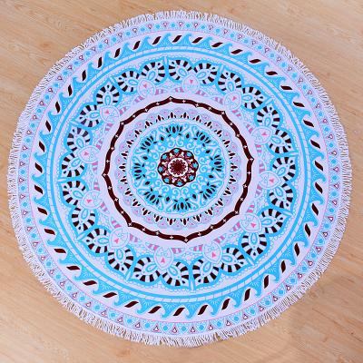 China Sustainable Round Beach Towel OEM Round Beach Towels Custom Printed Large Durable Car Patterned for sale