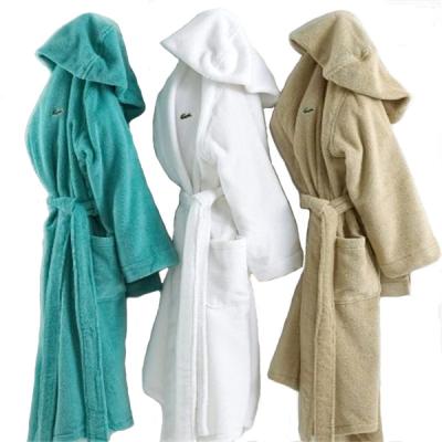 China Luxury high quality 100% breathable cotton bathrobe for sale