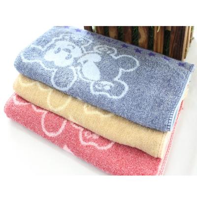 China QUICK DRY jacquard towel with lovely mickey face towel cheap for sale