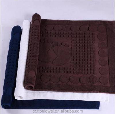 China Hotel cotton towel bath mat/floor towel/thick thick foot towel for sale