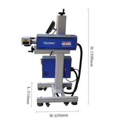 China Air Cooled Flying Laser Marking Machine Fiber Laser Marker with Touch Screen for Cable Metal Plastic Production Line for sale