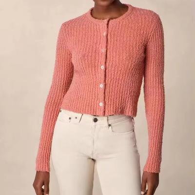 China Breathable Sweet Color Slim Knitted Cardigan Thin Short Design Cardigan Sweater for sale