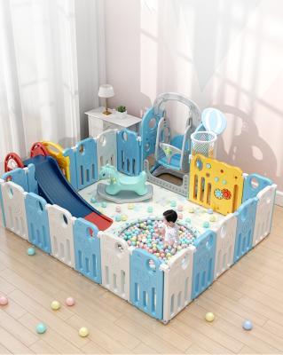 China 2021 Modern Up-to-date Indoor Safety Kids Play Fun Fence Plastic Baby Playpen Fence Modern For Kids for sale