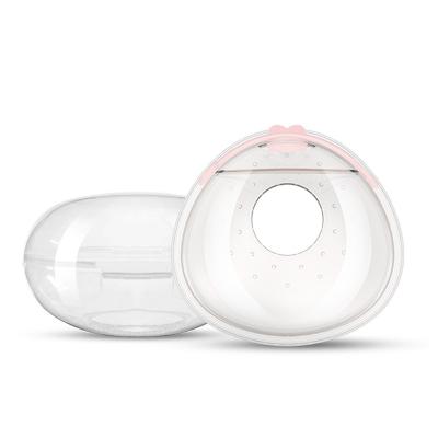 China BPA Free Silicone Breastmilk Collector New Shell With Plug Breastmilk Storage Collection Cups Portable Breast Pump Milk Collector for sale