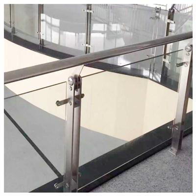 China Modern Customized Glass Stainless Steel Balustrade Glass Stair Railing Handrail Designs for sale