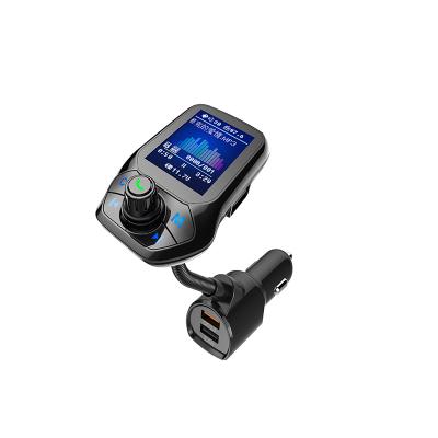 China ABS T43 BT Car Kit Support FM Transmitter and MP3 Player with QC3.0 Express Charger and Led Screen for sale