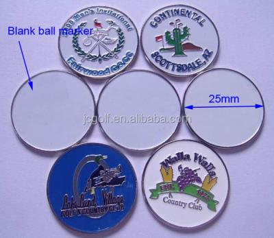 China empty magnet metal golf ball marker for golf hat clip / glove / divot tool HCP-33 for sale