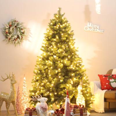 China Chirstmas LED Decor Factory Direct Sale PE+PVC+ Mixed Pine Needle Christmas Tree Light Christmas Decorations for sale