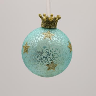 China Indoor Christmas Ball Artificial Glass Decoration Home Christmas Table Top Decoration for sale