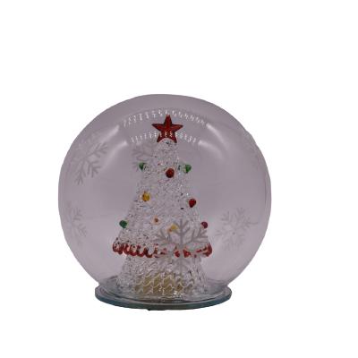 China New European Snowman LED Christmas Treehouse Lamp Glass Snow Globe Decorative Lamp for sale