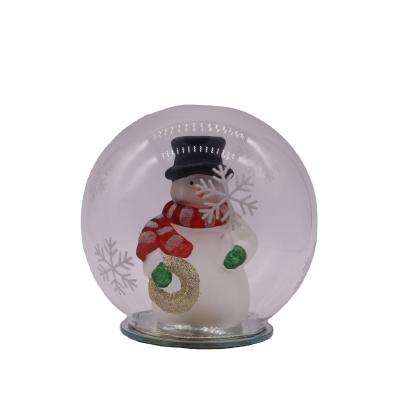 China Christmas Red Christmas Tree Sash LED Snowflake Snowman Europe Globe Glass Light Glass Decorations for sale