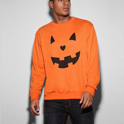 China high quality unisex cotton&polyester blend anti-wrinkle spring drop crewneck long sleeve custom halloween sweatshirts pullover sweatshirt unisex for sale