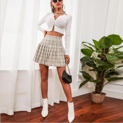 China High quality wholesale hot custom made anti-static new arrival summer sale women mini skirts factory price plaid print autumn short skirts for sale