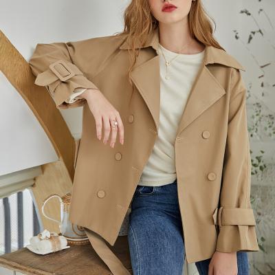 China New Arrival 2020 Fashionable Breathable With Cross Belt Women's Jackets Trench Coats Anorak Jacket Girls for sale