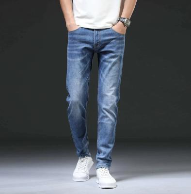 China High Quality Breathable Factory Custom Comfortable Washed Jeans Fashion Straight Mens Blue Jeans for sale