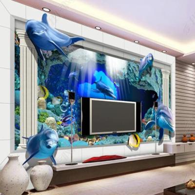 China 2021 New Modern Design 3d Wallpaper 3d Wallpaper Home Decoration With TV Living Room for sale