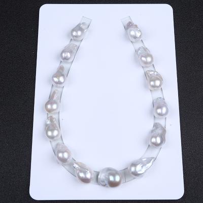 China High Luster 16-18mm Loose White Baroque Freshwater Pearl Large Beads Making Necklace Earrings for sale