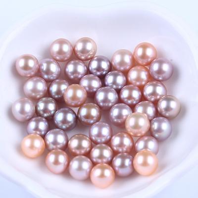 China Wholesale Natural Freshwater Pearl Real Freshwater Pink Close Round Loose Pearls Bead For Jewelry for sale