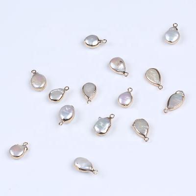 China Hot Selling Freshwater Pearl Gold Plated Drop Shape Chinese Pearl Loose Beads for sale