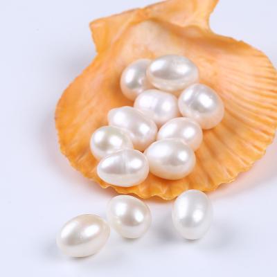 China Drop Shape Natural Freshwater Rice Loose Pearl 11-12mm Freshwater Pearls for sale