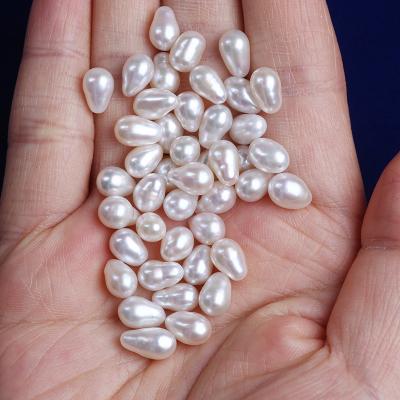 China Wholesale White Freshwater Pearl Factory 6-7mm Drop Shape Chinese Akoya Beads Loose Pearl Beads for sale