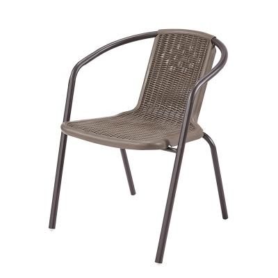 China 2020 Modern Style Wholesale Modern Outdoor Wicker Garden Chair Brown Rattan Armchair Garden Chairs In Stock for sale