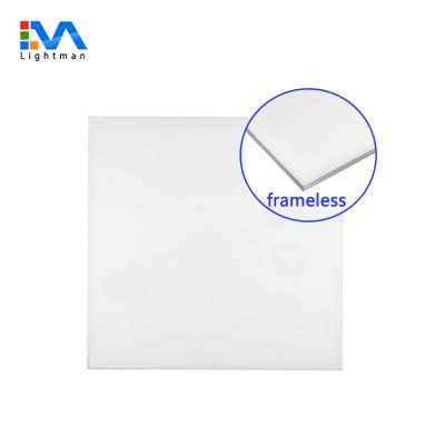 China Indoor 40w Frameless 600x600 60x60 led light panel trimless flat surface mounted frameless led panel light for sale