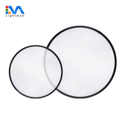 China round led panel light 600mm smd2835 dimmable 36w 40w 48w 1200mm1000mm 800mm suspended large dimmable transparent round led flat panel light 600mm for sale