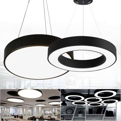 China Modern Round Suspended 1200mm Led Pendant Light 800mm 1000mm Color Changing Round Led Flat Panel Ceiling Pendant Light for sale