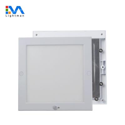 China Desktop Square Led Panel Light AC220-240V 18w 220x220mm PIR Motion Sensor Led Downlight For Home Decoration for sale