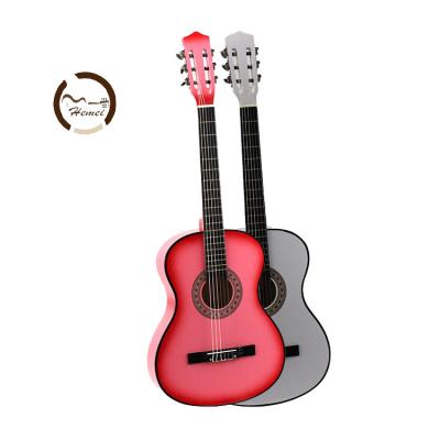 China Chinese Factory Durable 38 Inch Classical Instrument All Plywood Hood Light Fillet Smart Basswood Guitar for sale