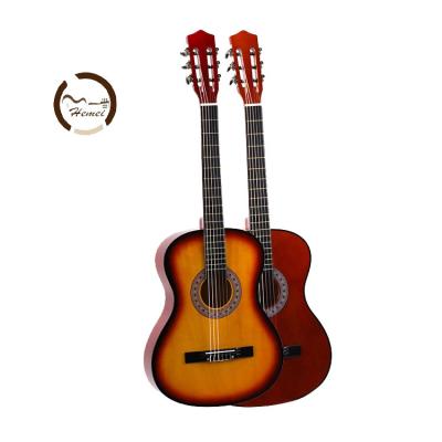 China Goods Ready to Ship 38 Inch Classic Series Beginners Guitar High Quality Nylon String Advancement Student for sale