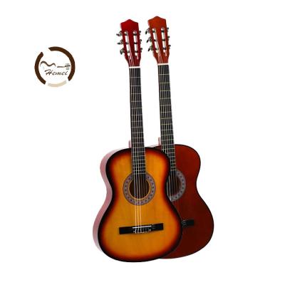 China Best Price Durable 38 Inch Vintage Professional High End Solid Color Top Performance Classical Guitar for sale