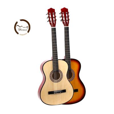 China Wholesale Durable Vintage Musical Instrument 6 String Basswood Solid Wood Acoustic Guitar 38 Inch for sale