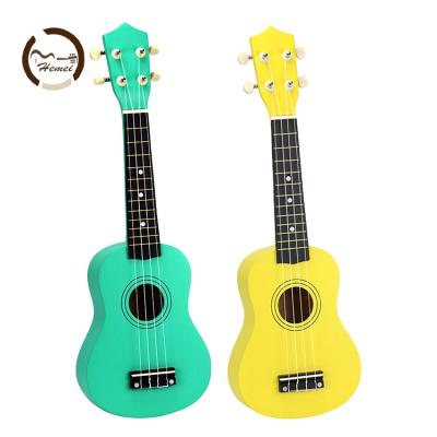 China Durable Best Quality Supplier OEM Brand Customized 21 Inch Basswood Durable 4 Solid Wood Nylon Ukulele for sale