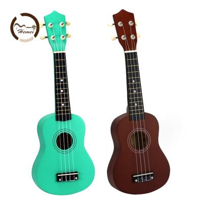 China 21 Inch String Basswood Solid Wood Economical High Quality Durable Handmade Nylon Professional Thin Ukulele for sale