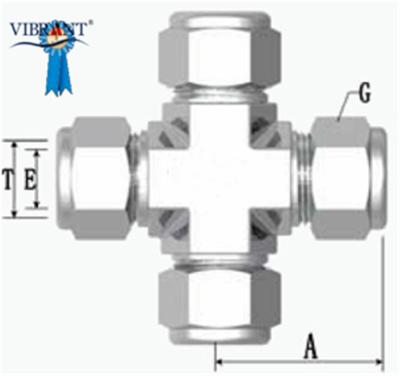 China 304 Oil Cross Stainless Steel Pipe Fittings ANSI B16.11 Forged Cross for sale