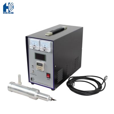 China Plastic Cutter Hand Held Type Ultrasonic Welder Welding Machine Price of 28KHz Mini Generator Hand Held Ultrasonic for HDPE Plastic Cutting for sale