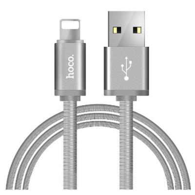 China Mobile Phone Types HOCO U5 For Apple Cable 1.2M Durable Strong Cord Fast Charger DC 5V 2.4A Metal USB Charging Cables for sale