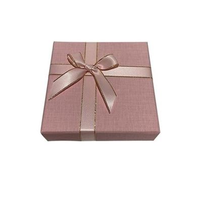 China Custom Printed Recyclable Pink Chocolate Gift Box Cardboard High Quality Gift Box With Ribbon for sale