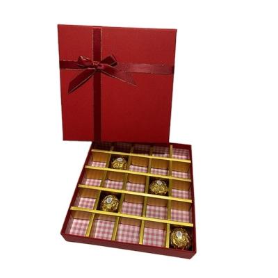 China New Sale Chocolate Candy Packaging Custom Printing Personalized Gift Box Recyclable Hot Empty Ribbon Gift Box for sale