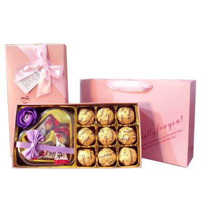 China Logo Corrugated Paper Box Chocolate Custom Recyclable Boxes With Dividers Festival Gift Chocolate Box for sale